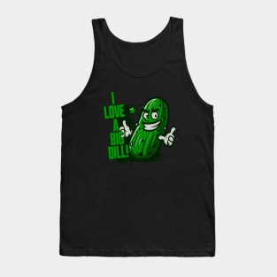 Funny Rude Humor Pickle Lover Lgbt Rainbow Big Dill Pickle Tank Top